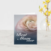 大最高のきなピンクのバラを持つ母さん カード (黄色い花)