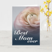 大最高のきなピンクのバラを持つ母さん カード (黄色い花)