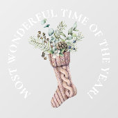 大最高の素晴らしい時間、クリスマスストッキング ウィンドウサイン (シート)