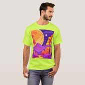 大月とマンガの木のアート Tシャツ (正面フル)