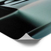 大月カラフルが水面に浮き上がり反射する ポスター (角)