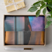 大月カラフルが水面に浮き上がり反射する 薄葉紙 (ギフト)