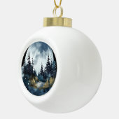 大月水彩の夜景 セラミックボールオーナメント (右)