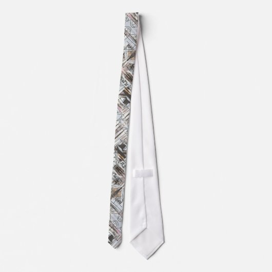 大枠 – 抽象芸術幾何学模様 ネクタイ (裏面)
