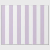 大柄の薄紫と白のストライプ ラッピングペーパー (フラット)