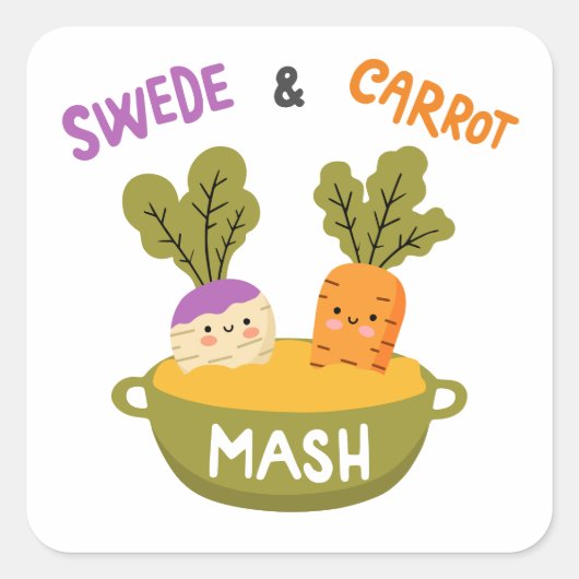 大根と人参のマッシュ スクエアシール (正面)