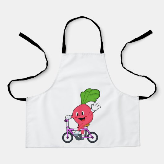大根と自転車 エプロン (正面)