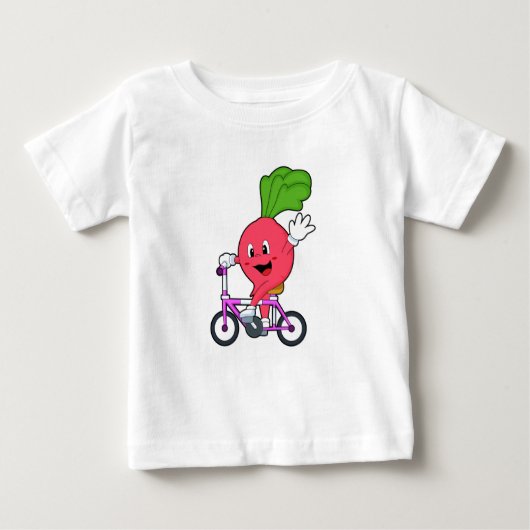 大根と自転車 ベビーTシャツ (正面)