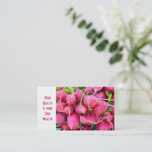 大根の束を詰める 名刺 (スタンド正面)