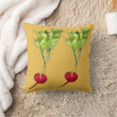 大根の野菜の水の色のアートイラストレーション クッション (ブランケット)