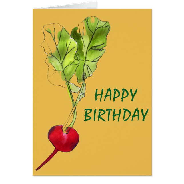 大根の野菜の水の色イラストレーションアート (正面)