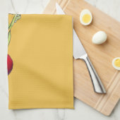 大根の野菜の水の色イラストレーションアート キッチンタオル (四つ折り)