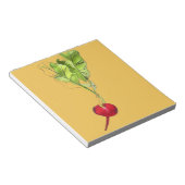 大根の野菜の水の色イラストレーションアート ノートパッド (アングル)