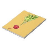 大根の野菜の水の色イラストレーションアート ノートパッド (回転)