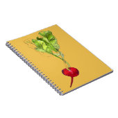 大根の野菜の水の色イラストレーションアート ノートブック (右側)