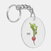 大根イラストレーション キーホルダー (正面左)