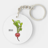 大根イラストレーション キーホルダー (裏面)