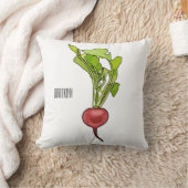 大根イラストレーション クッション (ブランケット)