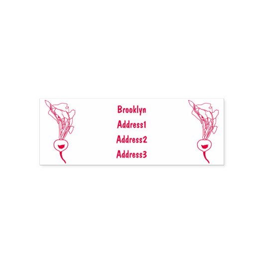 大根イラストレーション セルフインキングスタンプ (デザイン)