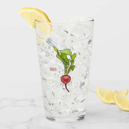 大根イラストレーション タンブラーグラス (アイス正面)