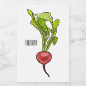 大根イラストレーション フードラベル (シングルラベル)