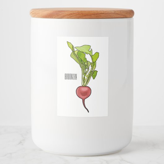 大根イラストレーション フードラベル (正面)