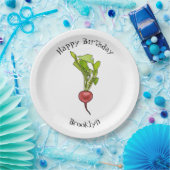 大根イラストレーション ペーパープレート (パーティー)