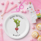 大根イラストレーション ペーパープレート (パーティー)