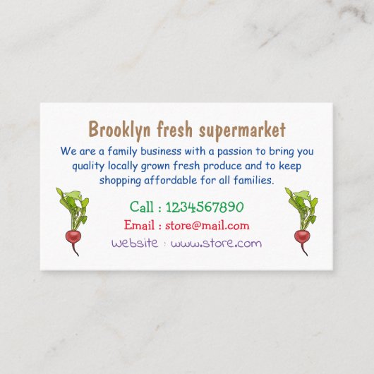 大根イラストレーション 名刺 (正面)