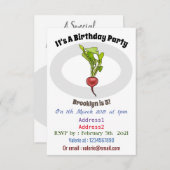 大根イラストレーション 招待状 (正面/裏面)