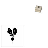 大根ガーデニング素朴野菜リノカットスタイル ラバースタンプ (押印)