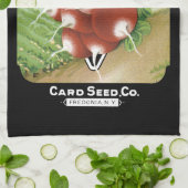 大根シードパケットラベル キッチンタオル (折り畳み)