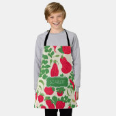 大根モザイクカラフルパタパーソナライズされたーン エプロン (着用した状態)