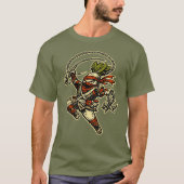 大根レイダー — 面白い大根忍者スカウト ヴィンテージ Tシャツ (正面)