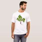 大根園芸植物アート Tシャツ (正面フル)