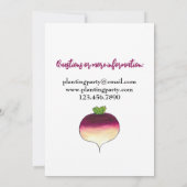 大根 カブ 野菜 植物園 パーティー 招待状 (裏面)