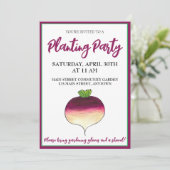 大根 カブ 野菜 Vegetable 地域のガーデンパーティー 招待状 (スタンド正面)