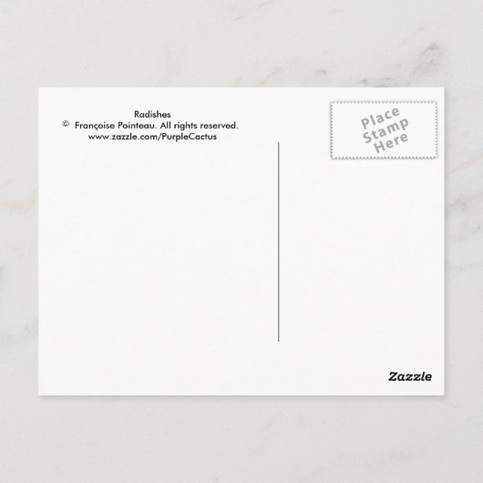 大根 ポストカード (裏面)