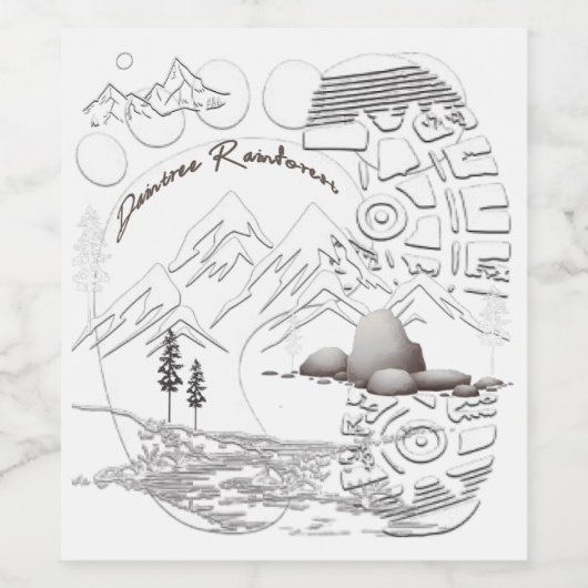 大樹の雨林 ワインラベル (シングルラベル)