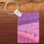 大橋橋と安宅を抜ける突然のシャワー キーホルダー (正面)