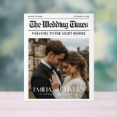 大歓迎の前夜結婚の新聞 アクリルサイン (ニュートラル)