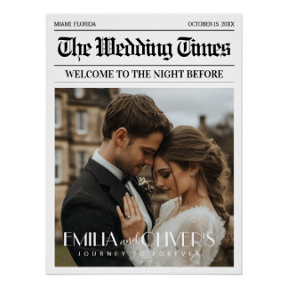 大歓迎の前夜結婚の新聞 ポスター