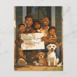 大歓迎の家族 ポストカード