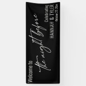 大歓迎コンテンポラリー前の夜を黒塗りする 横断幕 (縦)