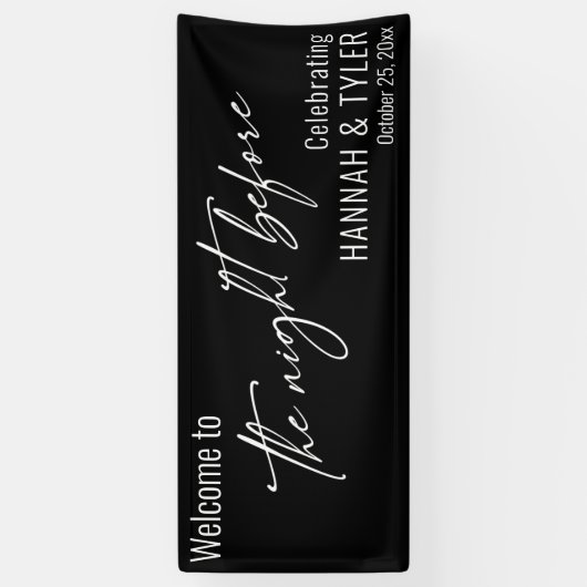 大歓迎コンテンポラリー前の夜を黒塗りする 横断幕 (縦)