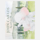 大歓迎リトルワンエレファントキッズブランケット フリースブランケット (正面)