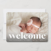 大歓迎 |写真の誕生のお知らせ 案内状 (正面)