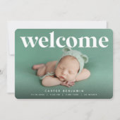 大歓迎 |写真の誕生のお知らせ 案内状 (正面)