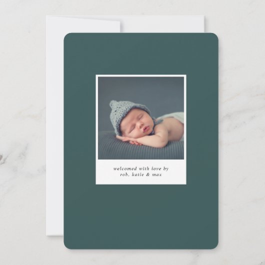 大歓迎 |写真の誕生のお知らせ 案内状 (裏面)