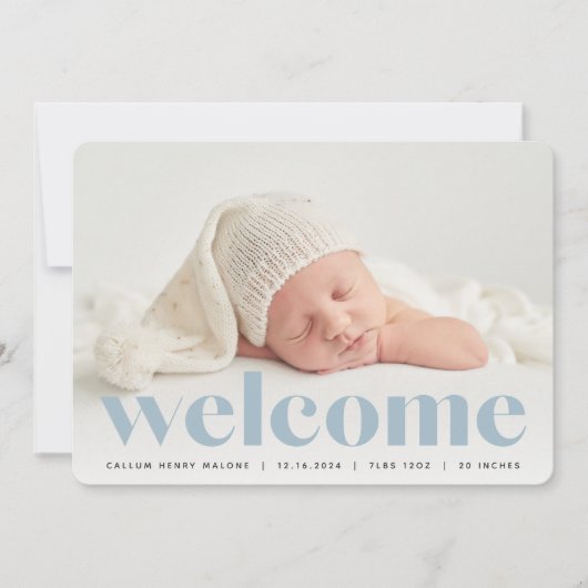 大歓迎 |写真の誕生のお知らせ 案内状 (正面)